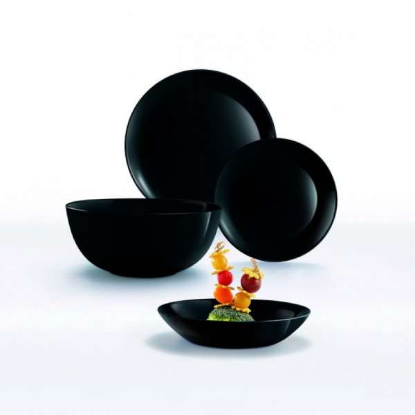 Фото - Тарілка обідня Luminarc Diwali Black 25 см (P0867)