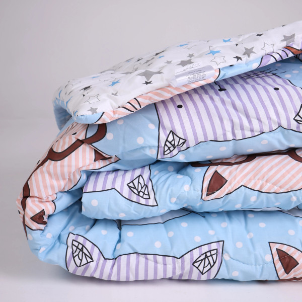 Фото - Ковдра дитяча демісезонна MirSon 110x140 см Бавовна №2827 Сolor Fun Line Whales (2200006700227)