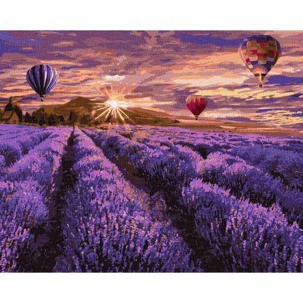 Фото - Картина за номерами Ideyka "Квітуча лаванда" 40*50см (KHO2839)
