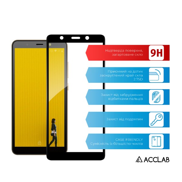 Фото - Захисне скло для смартфону ACCLAB Full Glue for Tecno Pop 3 Black (1283126518362)