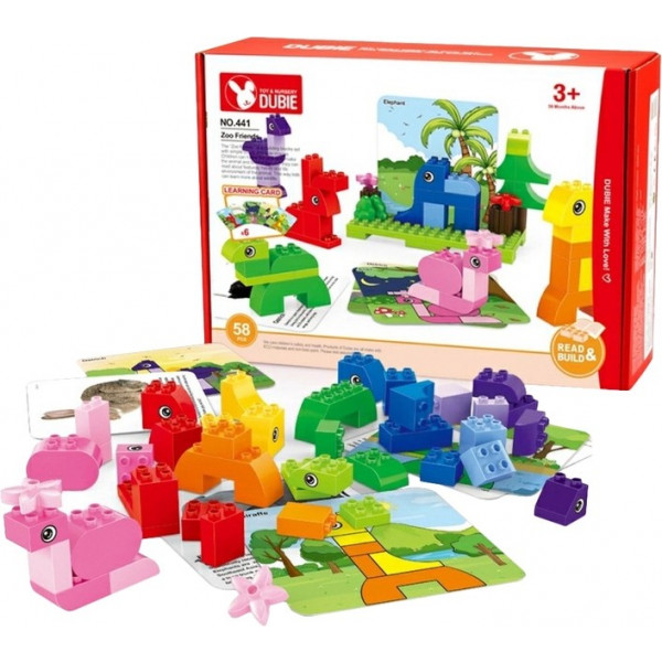 Фото - Пластиковый конструктор Wange Зоодрузья и карточки (441)