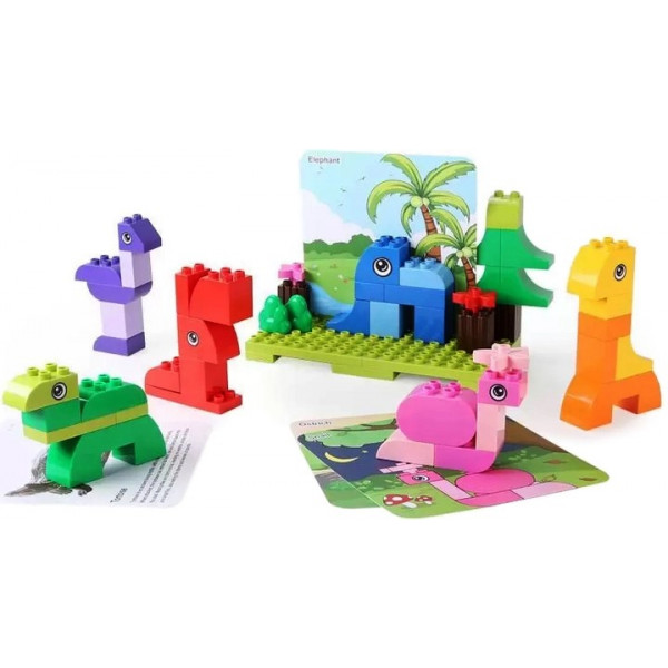 Фото - Пластиковый конструктор Wange Зоодрузья и карточки (441)