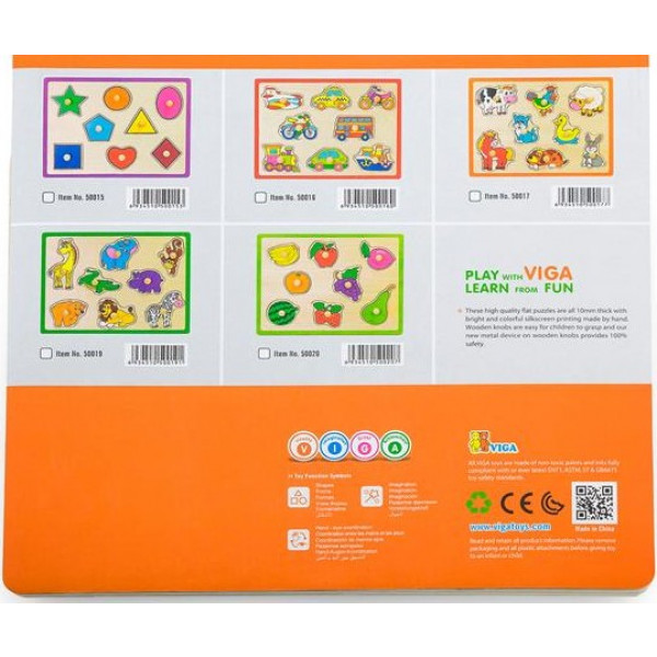 Фото - Сортер Viga Toys Рамка-вкладиш Форми (50015)