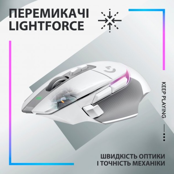 Фото - Миша бездротова ігрова Logitech G502 X Plus White (910-006171)