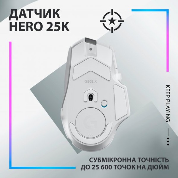 Фото - Миша бездротова ігрова Logitech G502 X Plus White (910-006171)