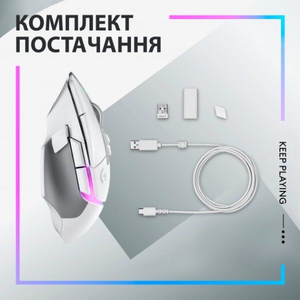 Фото - Миша бездротова ігрова Logitech G502 X Plus White (910-006171)