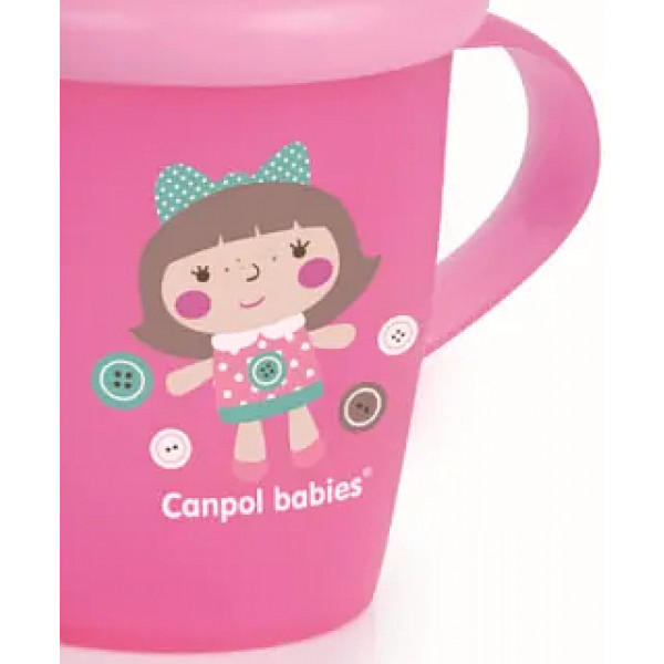 Фото - Чашка-непроливайка дитяча Canpol babies Toys рожевий, 250 мл. (31/200_pin)
