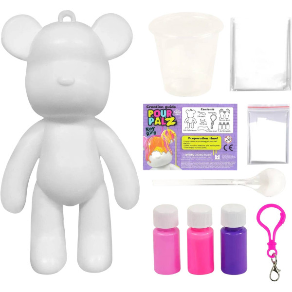 Фото - Набір для декупажу та розпису Pour Palz Брелок Ведмедик в ас.(GS-G08162)