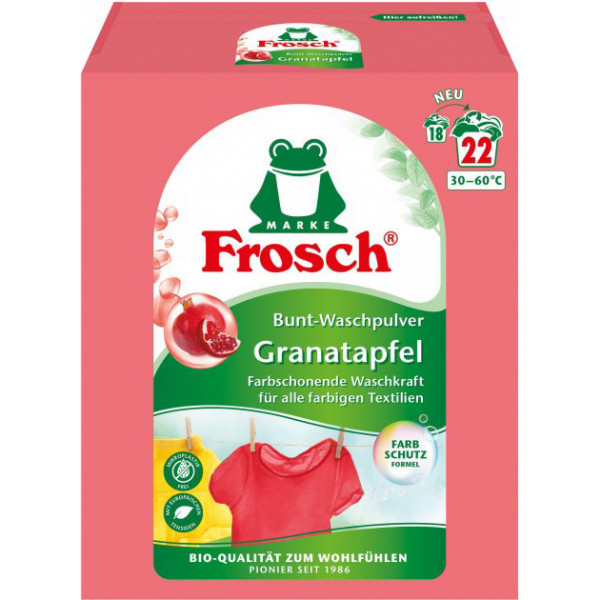 Фото - Пральний порошок Frosch концентрат Колор Гранат 1,45кг