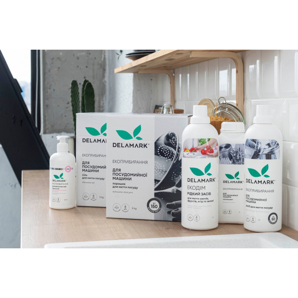 Фото - Сіль для посудомийної машини DeLaMark 1 кг (4820152330369)