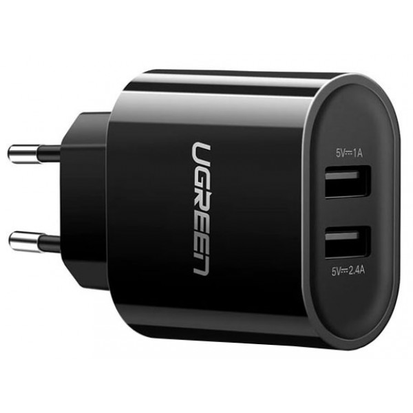 Фото - Мережевий зарядний пристрій UGREEN CD104 2xUSB 3.4A Charger Black (20383)