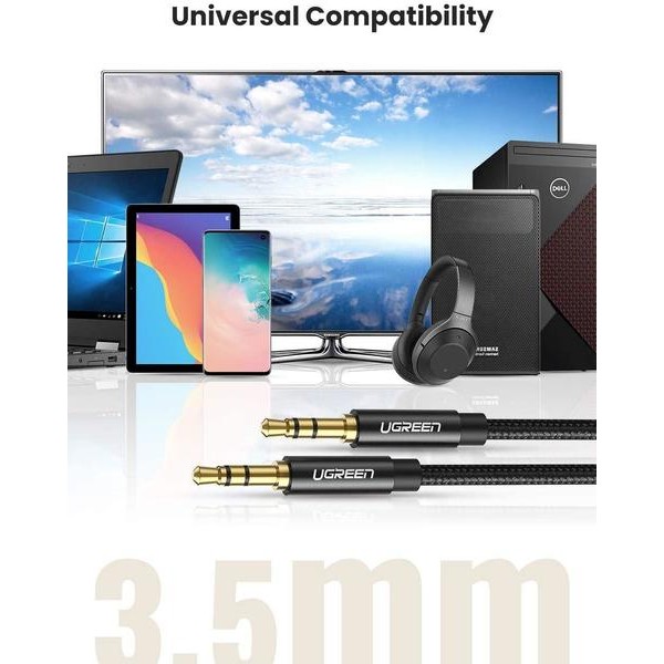 Фото - Кабель 3.5 мм -3.5 мм UGREEN AV112 3.5 mm M - 3.5 mm M Cable 2m Black (50363)