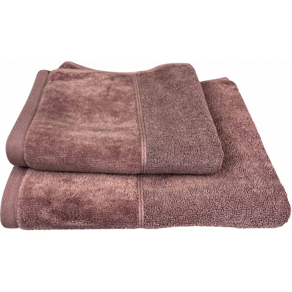 Фото - Рушник для обличчя GM Textile Міладо шоколадний махровий велюр 50х90
