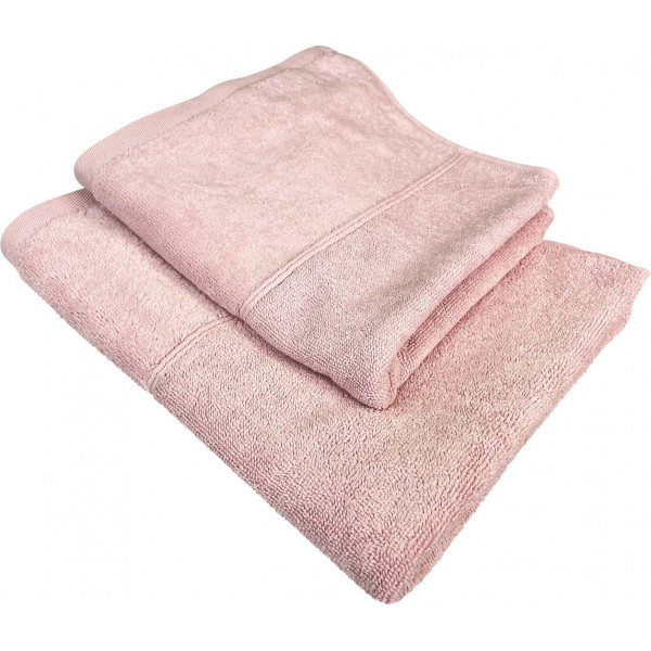 Фото - Рушник для обличчя GM Textile Міладо персиковий махровий велюр 50х90