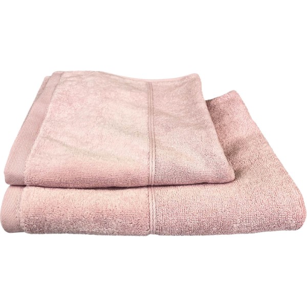 Фото - Рушник банний GM Textile Міладо персиковий махровий велюр 70х140