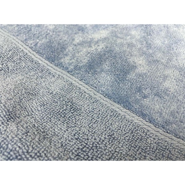 Фото - Полотенце банное GM Textile Миладо синее махровое велюр 100х150