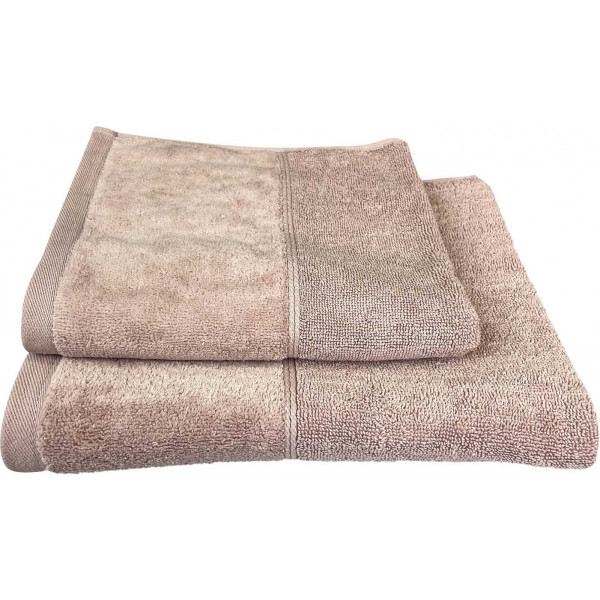 Фото - Рушник банний GM Textile Міладо капучино махровий велюр 100х150