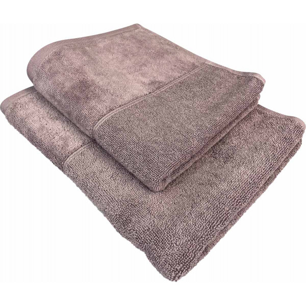 Фото - Рушник банний GM Textile Міладо кавовий махровий велюр 100х150