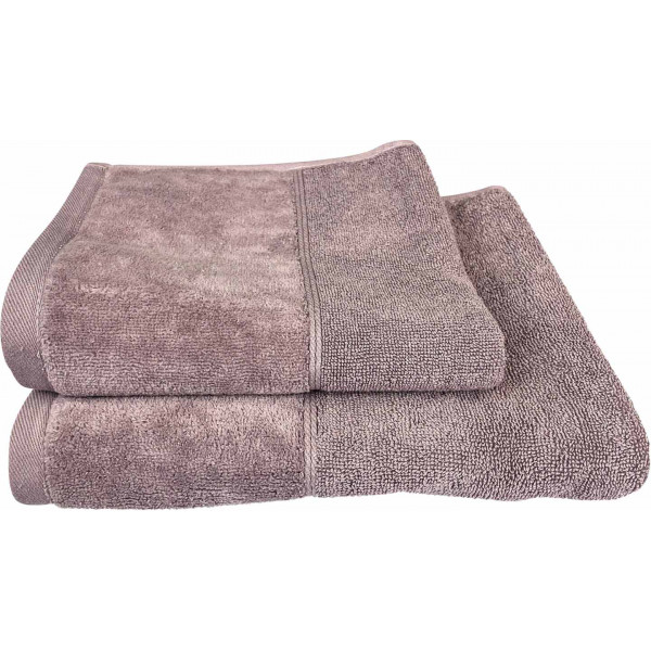 Фото - Рушник банний GM Textile Міладо кавовий махровий велюр 100х150