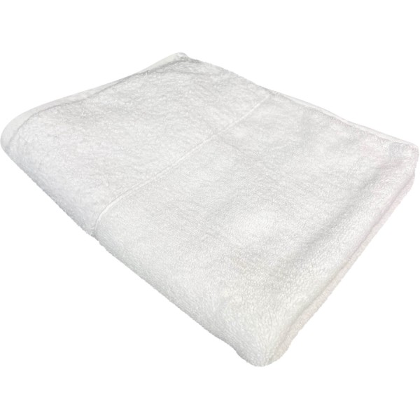Фото - Рушник банний GM Textile Міладо білий махровий велюр 100х150