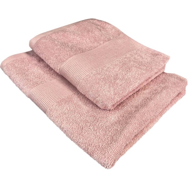 Фото - Полотенце банное GM Textile персиковое махровое с бордюром 70х140