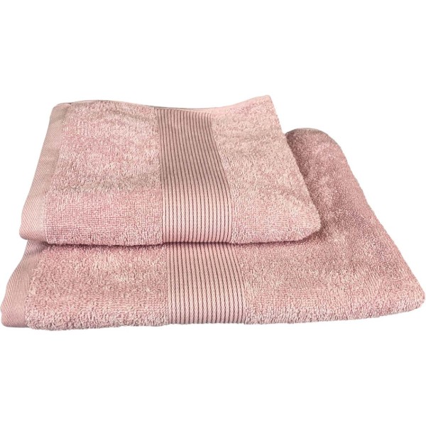 Фото - Полотенце банное GM Textile персиковое махровое с бордюром 70х140