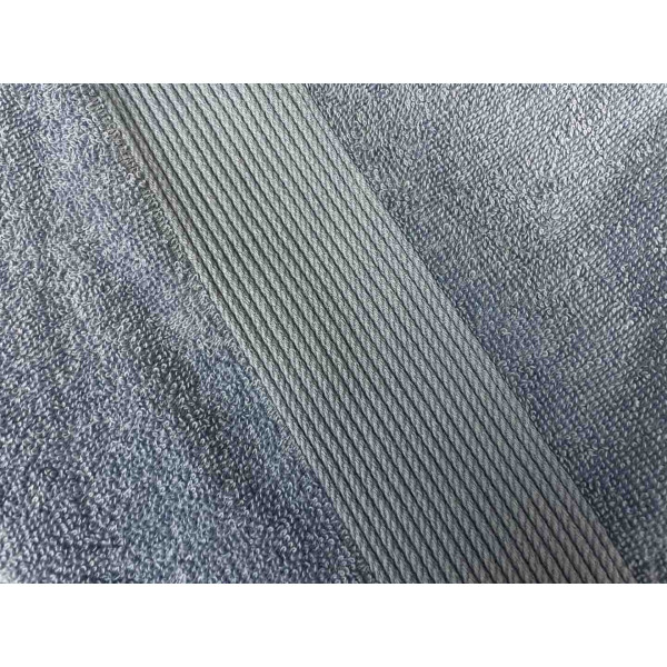 Фото - Рушник банний GM Textile синій махровий з бордюром 70х140