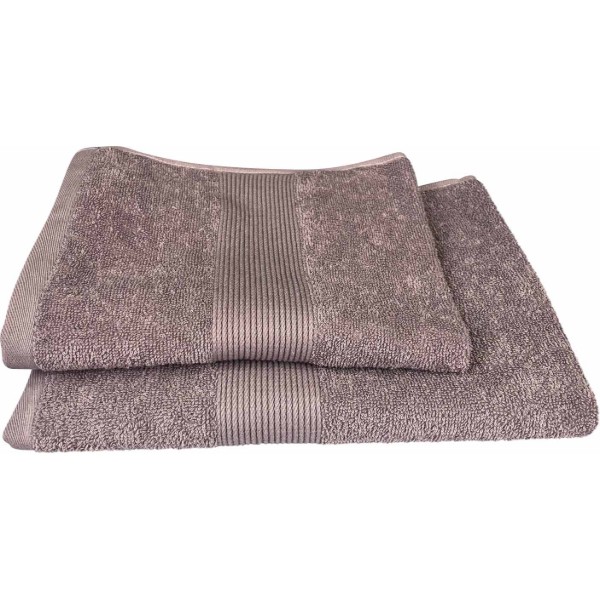 Фото - Рушник для рук GM Textile кавовий махровий з бордюром 40х70