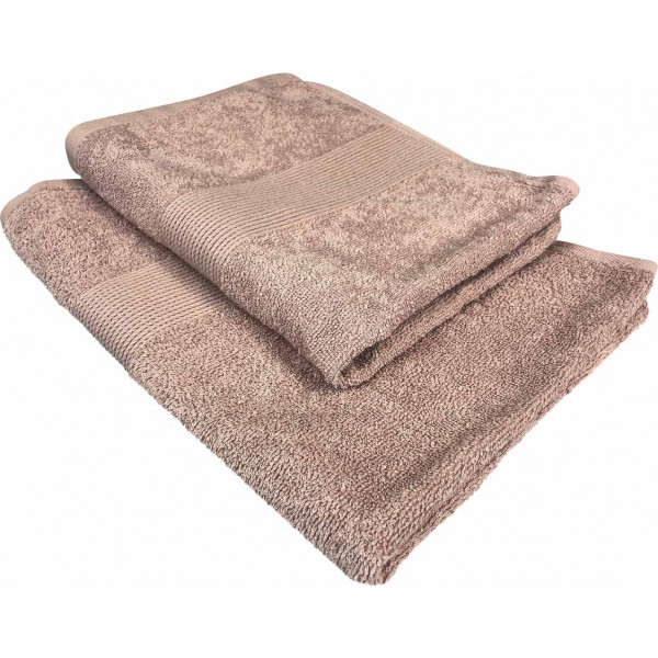 Фото - Рушник для обличчя GM Textile капучино махровий з бордюром 50х90