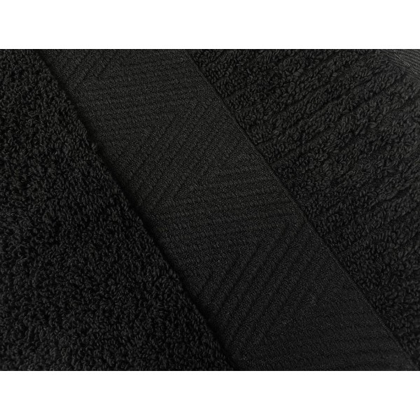 Фото - Рушник для рук GM Textile чорний махровий зеро твіст з бордюром 40х70