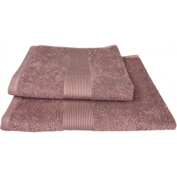 Фото - Рушник банний GM Textile шоколадний махровий з бордюром 70х140