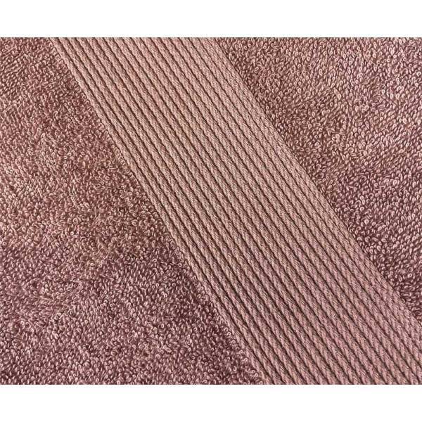 Фото - Рушник банний GM Textile шоколадний махровий з бордюром 70х140