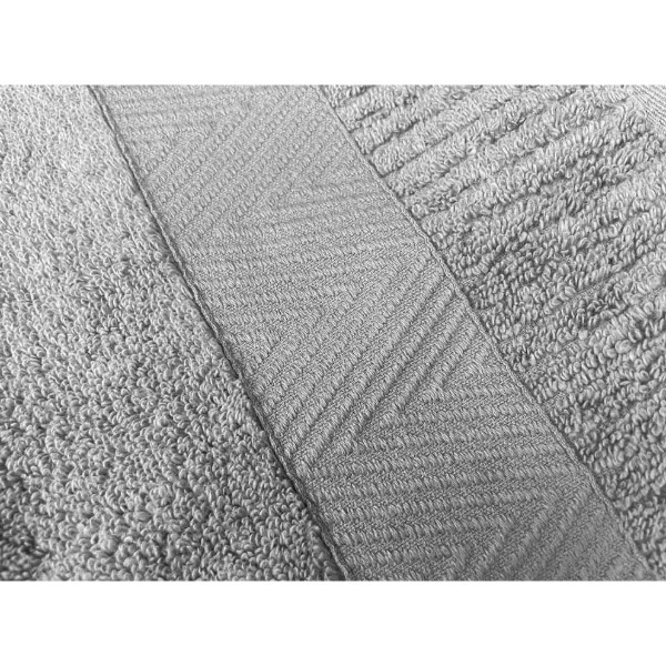 Фото - Рушник для рук GM Textile сірий махровий зеро твіст з бордюром 40х70