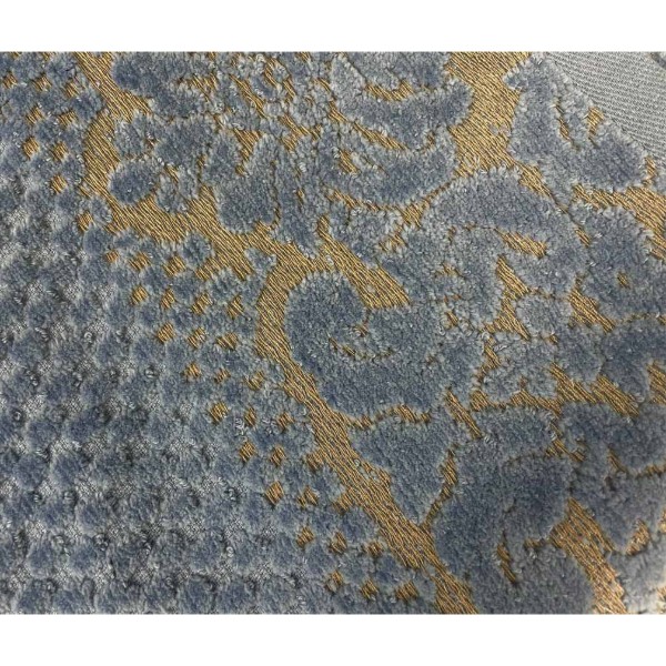 Фото - Полотенце банное GM Textile Дамаск синее махровое велюр 70х140