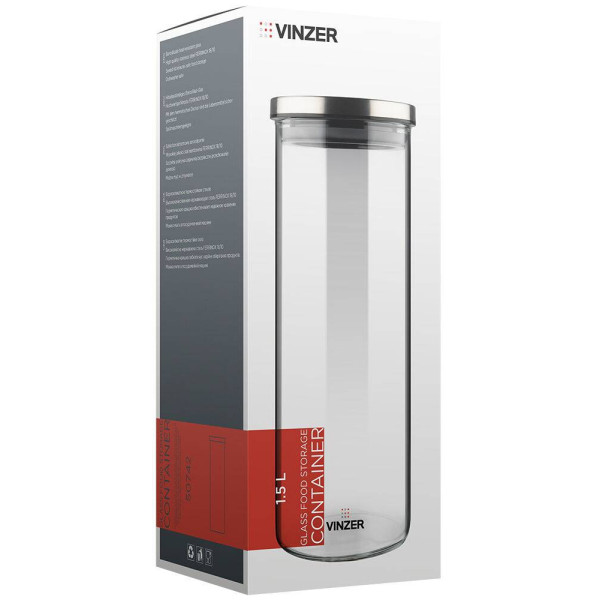 Фото - Ємність для сипучих Vinzer 1.5 л (50742)