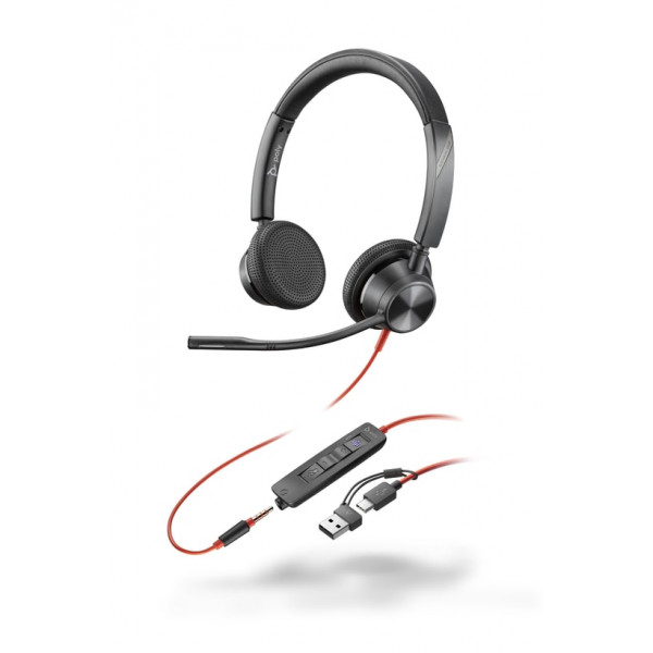 Фото - Гарнитура проводная Poly On-ear Blackwire 3325-M Black (8X222AA)