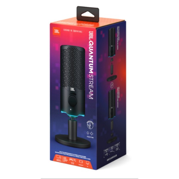 Фото - Мікрофон до комп'ютера JBL Quantu Stream Black (JBLQSTREAMBLK)
