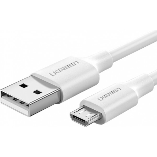 Фото - Кабель синхронізації даних UGREEN US289 USB - Micro USB Cable 1.5 m White (60142)
