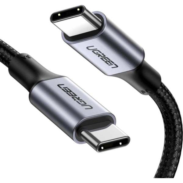 Фото - Кабель UGREEN US316 Type-C - Type-C 100W 5A Cable Alum. 2 м Black (70429) Фото - Кабель UGREEN US316 Type-C - Type-C 100W 5A Cable Alum. 2 м Black (70429)