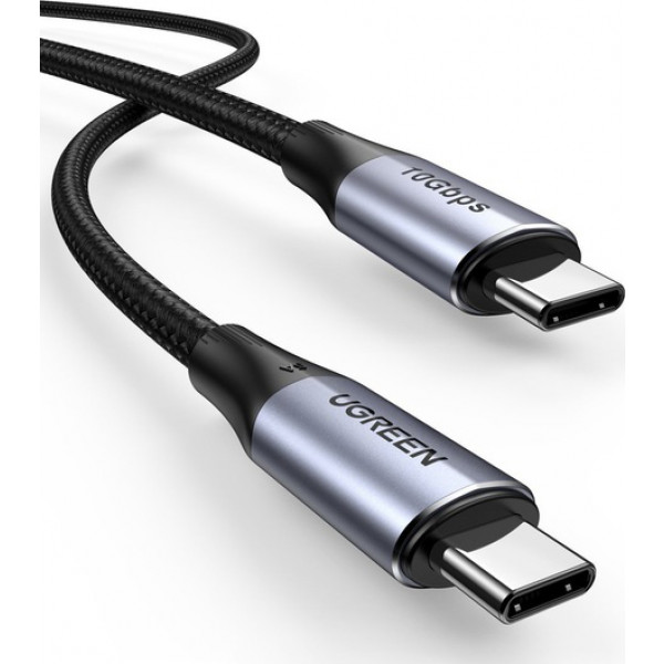 Фото - Кабель синхронизации данных UGREEN US355 Type-C - Type-C 3.1 Gen2 5A 1 m Black (80150)