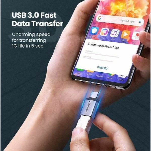 Фото - Перехідник UGREEN US270 OTG Adapter Type-C 3.1 M - USB 3.0 F Alum. Gray (50283)