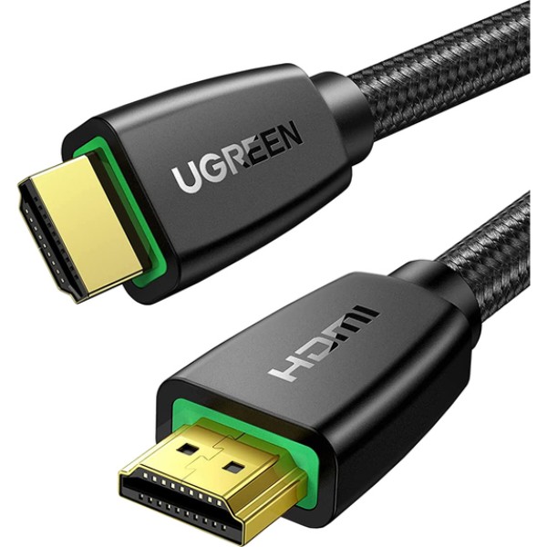 Фото - Кабель HDMI UGREEN HD118 HDMI to HDMI 1 m v2.0 UltraHD 4K-3D Braided Black (40408)