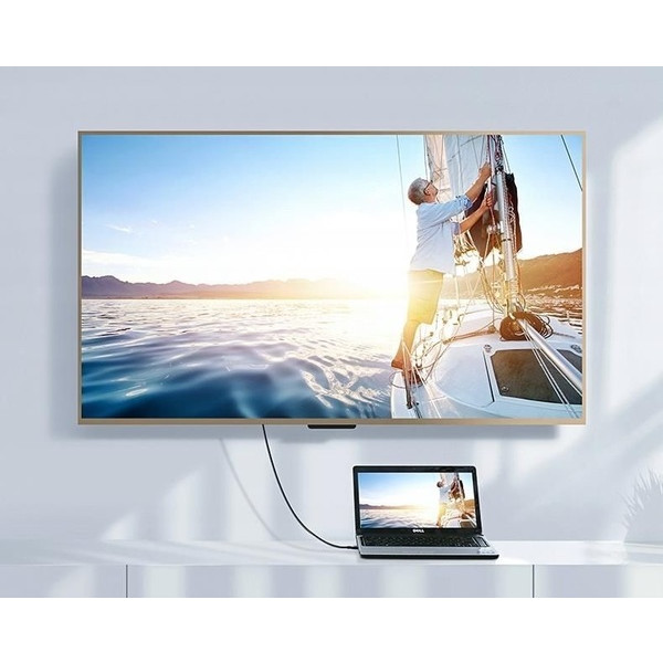 Фото - Кабель HDMI UGREEN HD101 HDMI Round Cable 1 m Yellow/Black (10115)