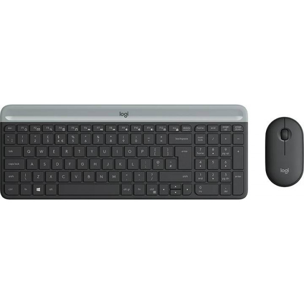 Фото - Клавиатура+мышь беспроводная Logitech MK470 Slim Wireless Graphite UA (920-009204)