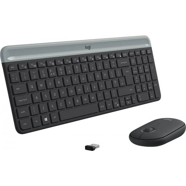 Фото - Клавиатура+мышь беспроводная Logitech MK470 Slim Wireless Graphite UA (920-009204)