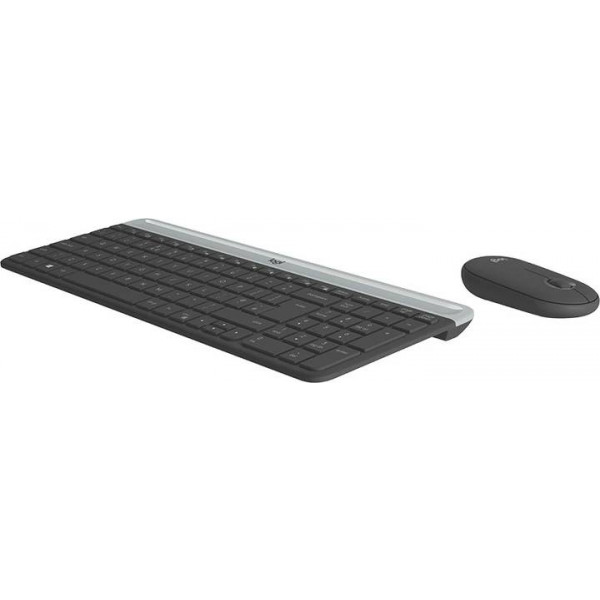 Фото - Клавиатура+мышь беспроводная Logitech MK470 Slim Wireless Graphite UA (920-009204)