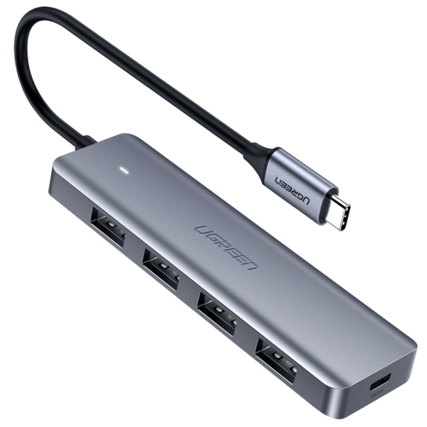 Фото - Хаб USB UGREEN CM219 Type-C - 3xUSB with MicroUSB Power Port Gray (70336)