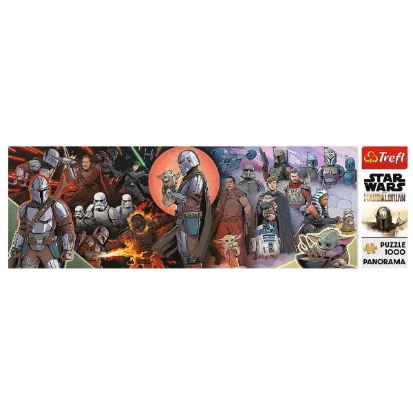 Фото - Пазлы (8+) Trefl Панорама Lucasfilm Star Wars The Mandalorian Приключения Мандалорца 1000 эл. (90523)