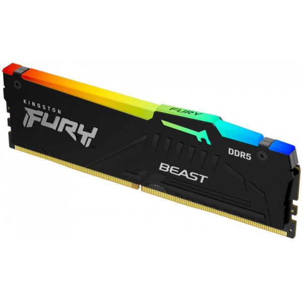 Фото - Память DDR Kingston DDR5 16GB 5600 MHz Fury Beast RGB (KF556C36BBEA-16)