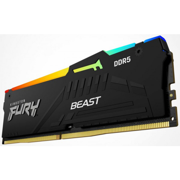Фото - Память DDR Kingston DDR5 16GB 5600 MHz Fury Beast RGB (KF556C36BBEA-16)